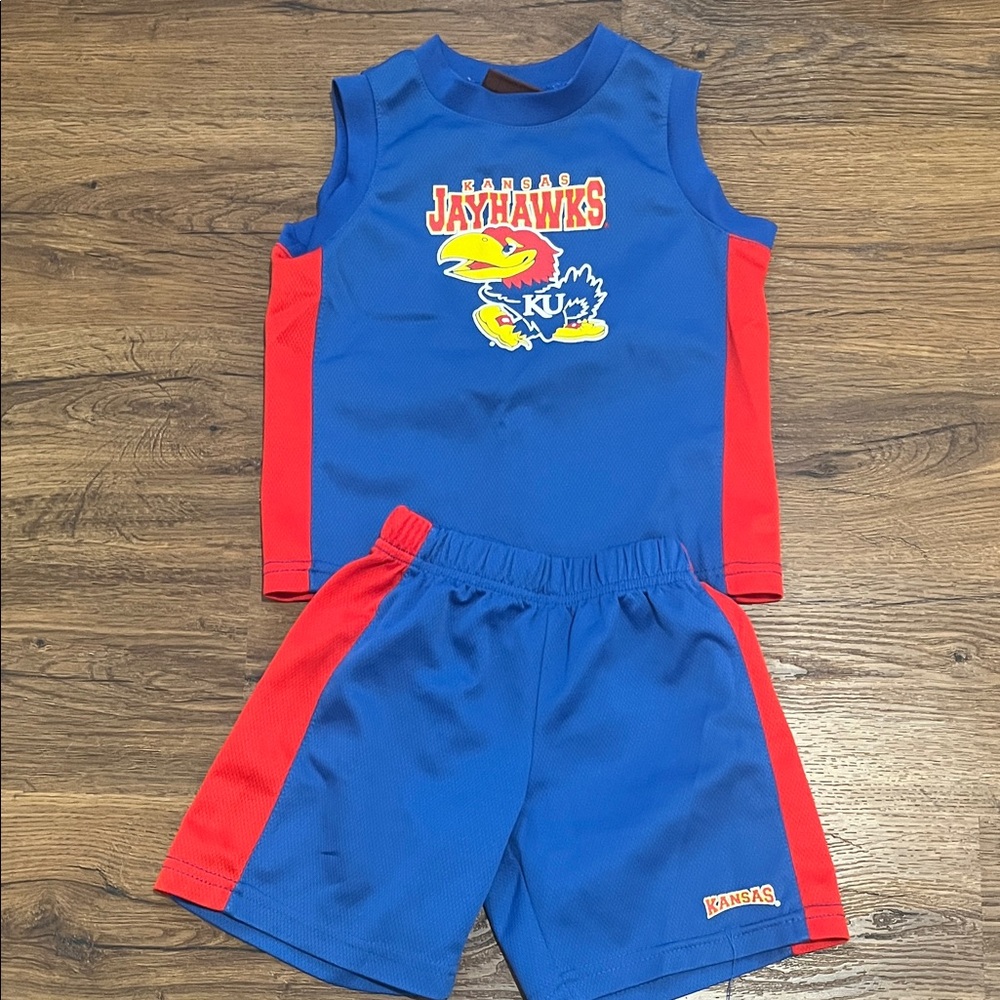Toddler 24 Month Kansas Jayhawk Basketball Outfit (B5)